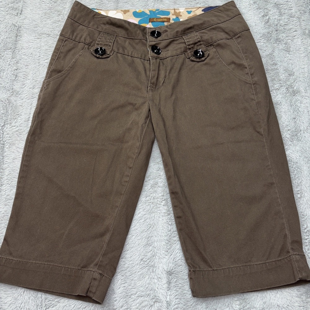 Copper Key Brown Capri Pants Size 5‎